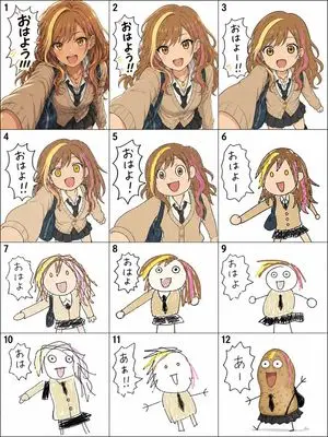 Visual Telephone Game Image Grid