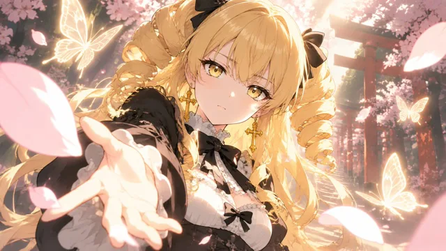 Comic / Storyboard - Blonde Gothic Lolita Sakura Shrine