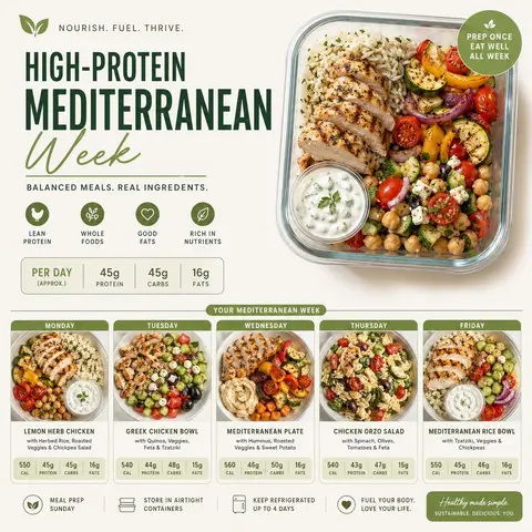 Clean & appetizing meal prep layouts