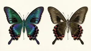 Generating a Butterfly Image with Selective Iridescence