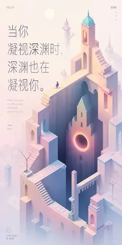 Pastel Abyss Quote Wallpaper
