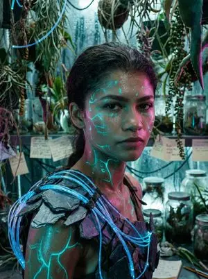 Bioluminescent Archivist Sci-Fi Portrait Prompt