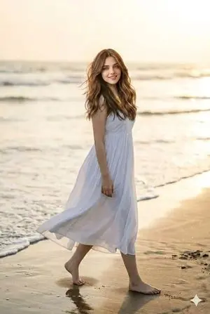 Sunset Beach Walk Portrait