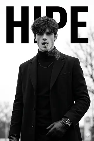 Luxury Monochrome Male Fashion Portrait
