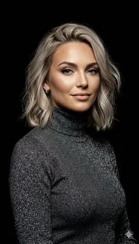 Professional Ash-Blonde Bob Portrait