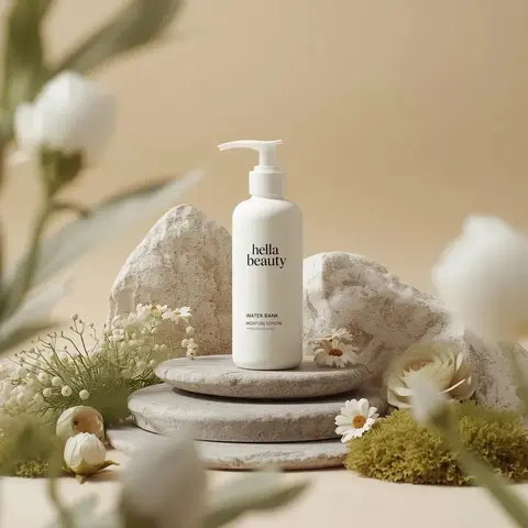 Ultra-high-end photorealistic commercial skincare product photography featuring a matte