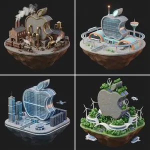 Logo to Floating Island Architectural Concept (4 Eras)