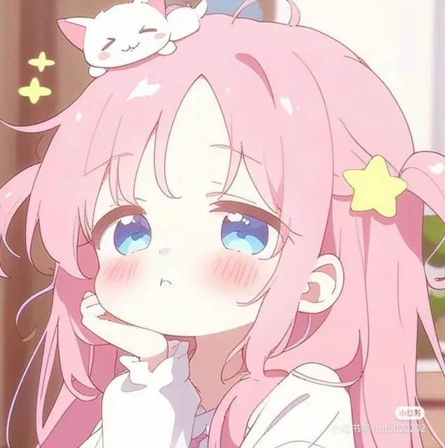 YouTube Thumbnail - Sleepy Pink-Haired Chibi Girl