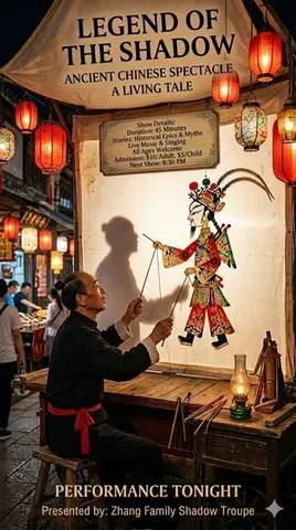 Traditional Shadow Puppet Performance