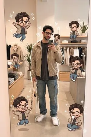 Kawaii Chibi Mirror Selfie