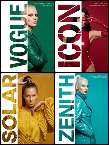 Style & Composition: High-fashion editorial typography poster with a