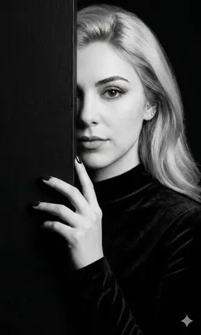 Black and White Studio Portrait with Identity Preservation