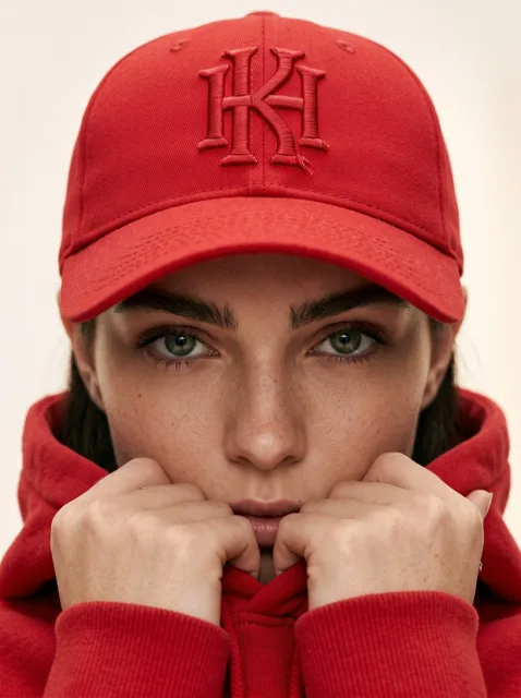 Tight Red Cap Fashion Closeup