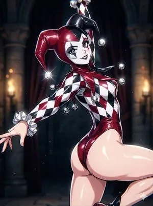 Flash-Lit Jester-Girl Editorial Anime
