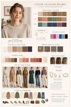 Luxury Fashion Color Analysis Board