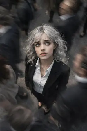 Top-View Street Scene with Motion Blur