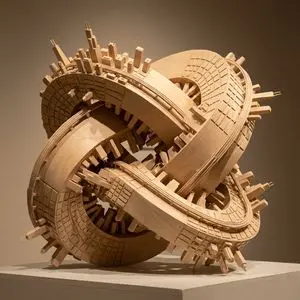 Wooden Impossible City Knot