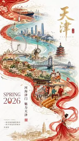Tianjin City Promotional Poster Prompt