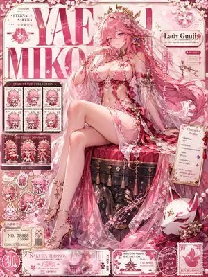 Luxury Sakura Yae Miko Collector Poster