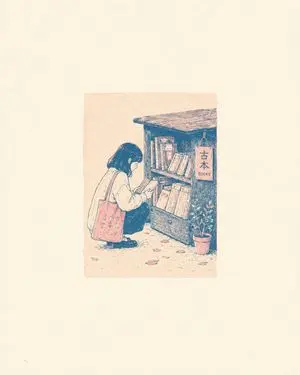 Risograph Style Poetic Illustration