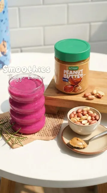 Product Marketing - Commercial Pink Berry Smoothie Photography
