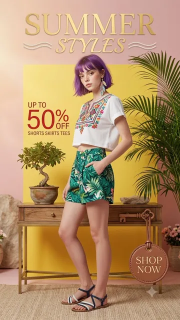 Summer Fashion Editorial Portrait