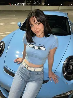 Nighttime Portrait with Car Matching Outfit