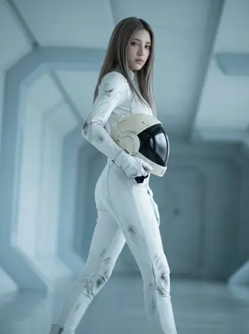 Futuristic Space Pilot Cinematic Shot