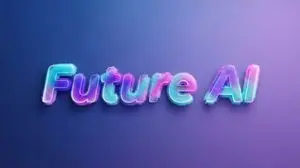 Futuristic Fluffy Glass Typography Art