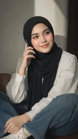 Moody Hijab Phone Portrait