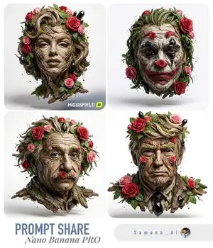 Luxury Nature Sculpture Portrait (Image-to-Image)