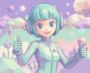Low-Poly Geometric Character Art