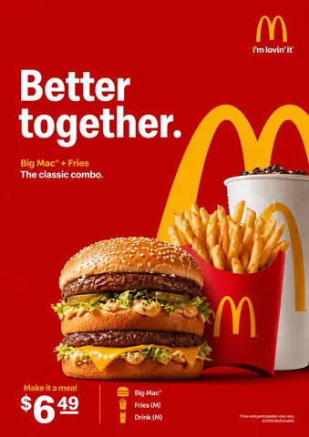 clean, high-quality McDonald’s advertisement