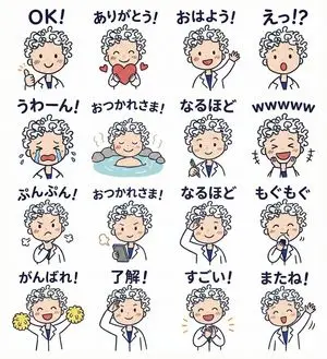 LINE sticker set from an attached illustration