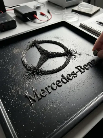 磁场铁粉 Logo 物理成像