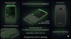 Vibe Coder Keyboard Phone Design Task