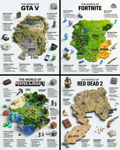 A hyper-realistic 3D game guide infographic poster for [GAME]