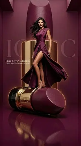 Monochromatic Beauty Lipstick Campaign