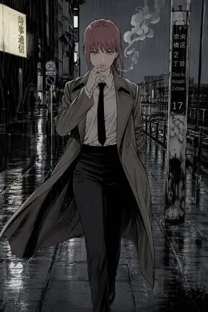 Rainy Tokyo Noir Woman