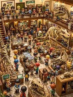 Chibi Dinosaur Museum Diorama