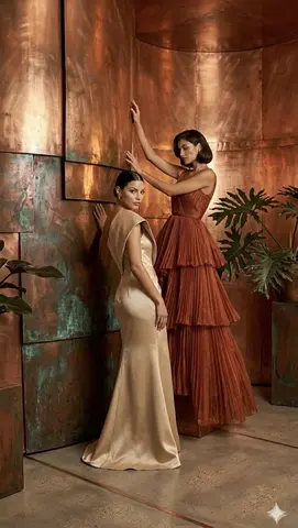 Copper Wall High Fashion Gowns