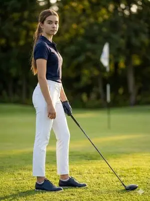 Ultra-Realistic Cinematic Female Golfer Portrait
