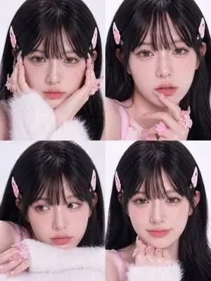 Pink Kawaii Beauty Collage
