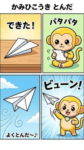 Nano-kun's Daily Life: Paper Airplane Comic Strip Prompt