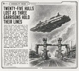 Retro Sci-Fi Casualty Desk Front Page