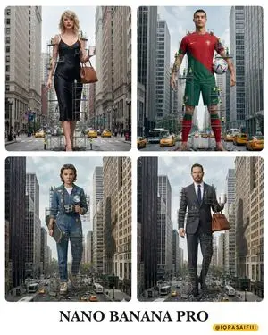 Urban Fantasy Giantess Taylor Swift with Scaffolding