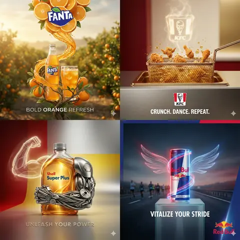 realistic yet surreal creative advertisement for [PRODUCT NAME] in