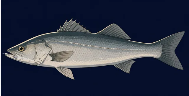Infographic / Edu Visual - Hooked Sea Bass Setting Art