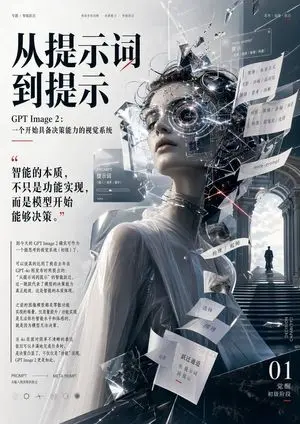 Futuristic AI Editorial Poster