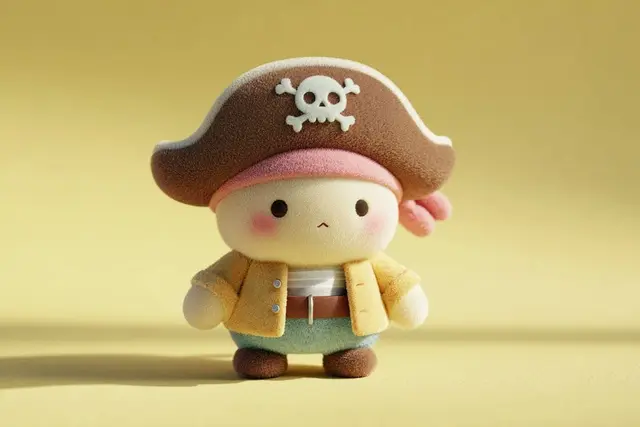 A cute full-body [SUBJECT] plush toy, plush doll art